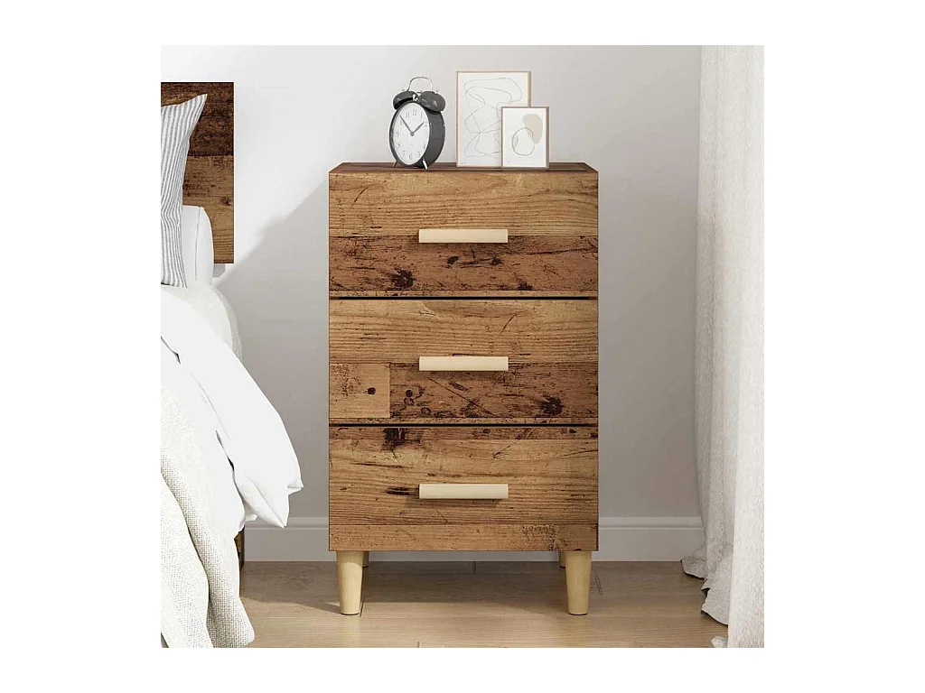 Comodino in legno antico 40 x 40 x 66 cm Legno ingegnerizzato