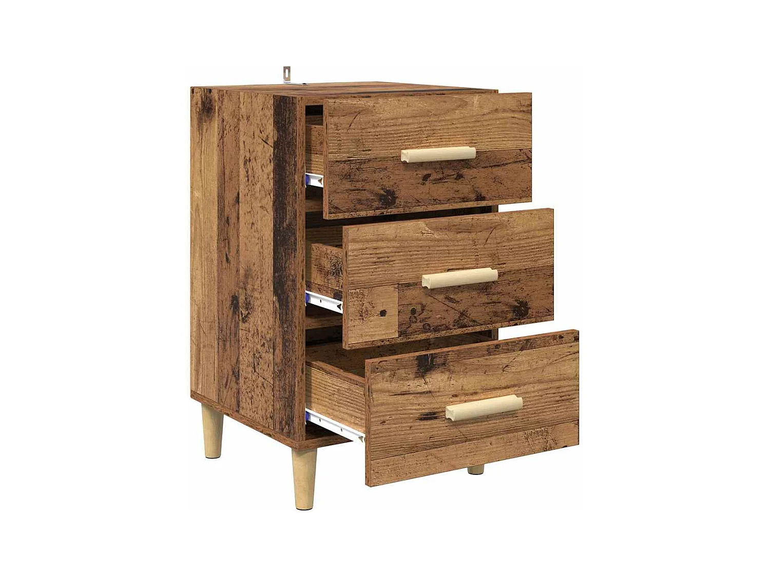 Comodino in legno antico 40 x 40 x 66 cm Legno ingegnerizzato