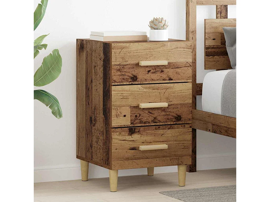 Cabinet de chevet Bois ancien 40 x 40 x 66 cm Bois d'ingénierie