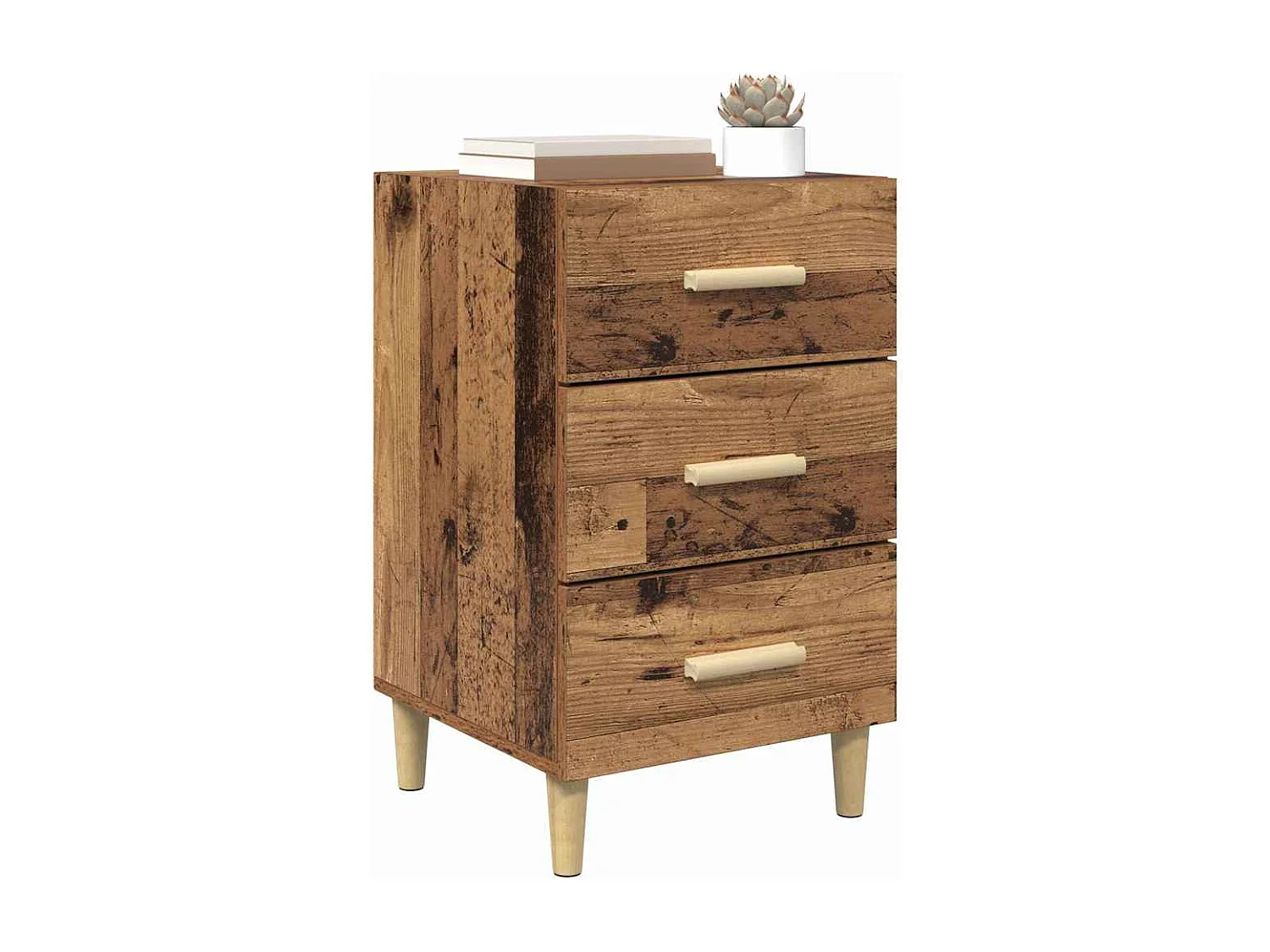 Cabinet de chevet Bois ancien 40 x 40 x 66 cm Bois d'ingénierie