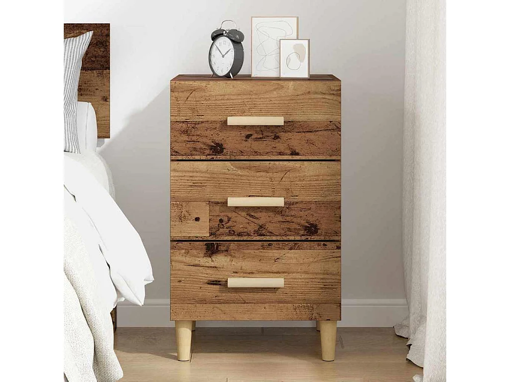 Cabinet de chevet Bois ancien 40 x 40 x 66 cm Bois d'ingénierie