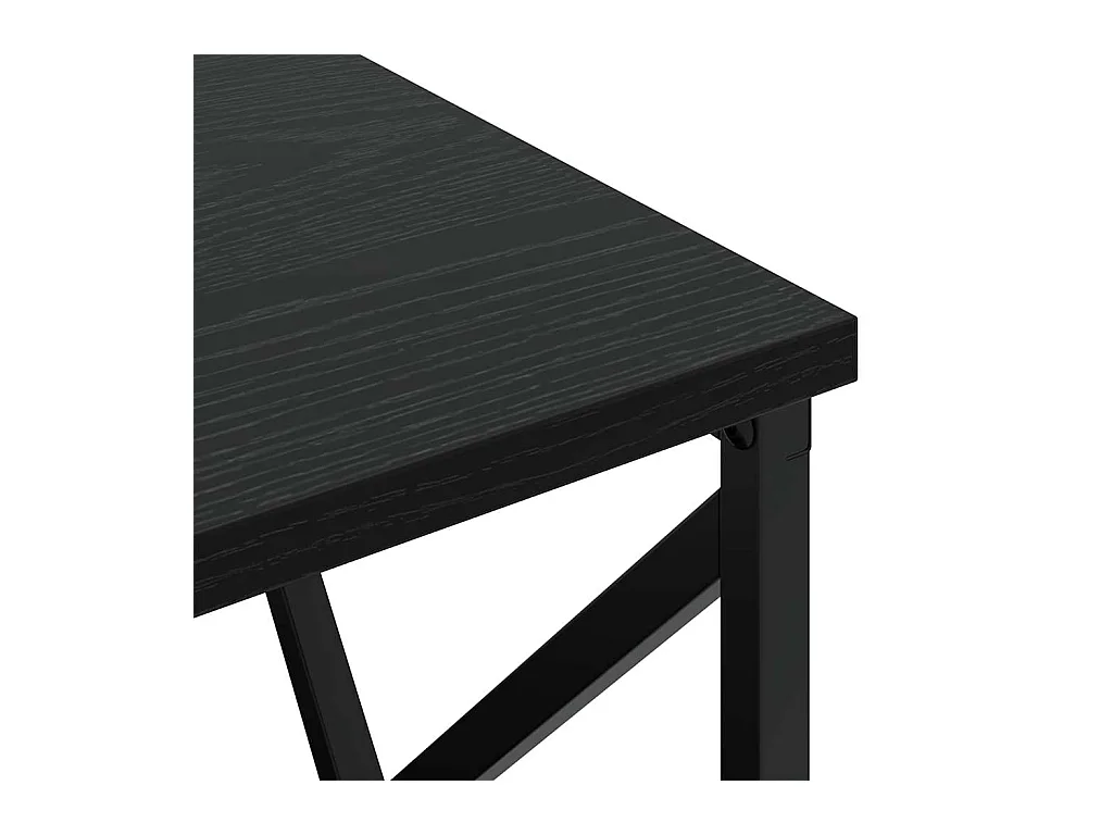 Table de nuit avec station de chargement avec tiroir Chêne noir