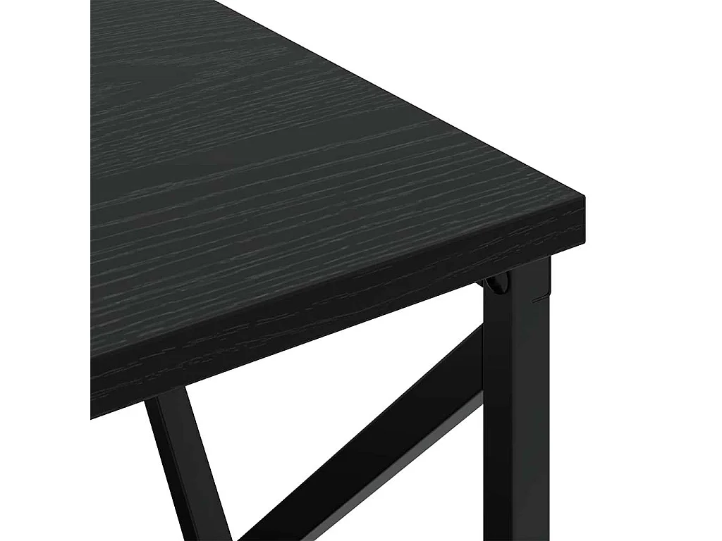 Table de nuit avec station de chargement avec tiroir Chêne noir