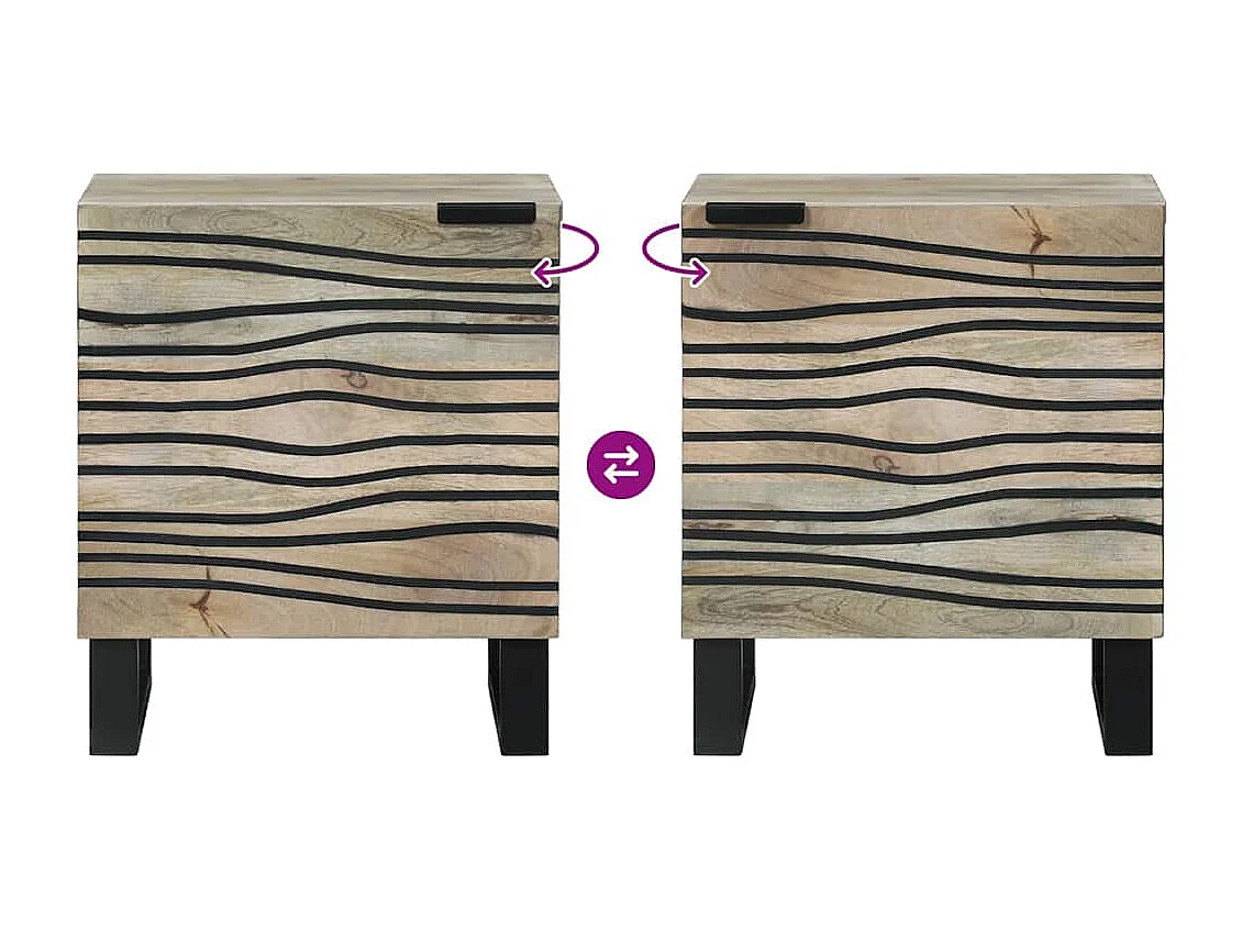 Comodini naturali 40 x 33,5 x 46 cm