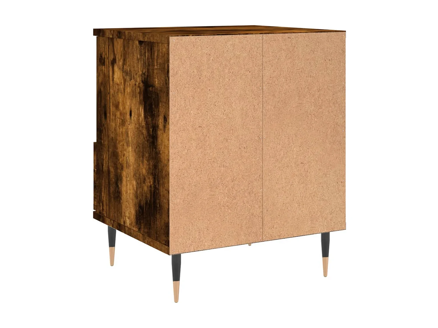 Table de chevet chêne fumé 40x35x50 cm bois d’ingénierie