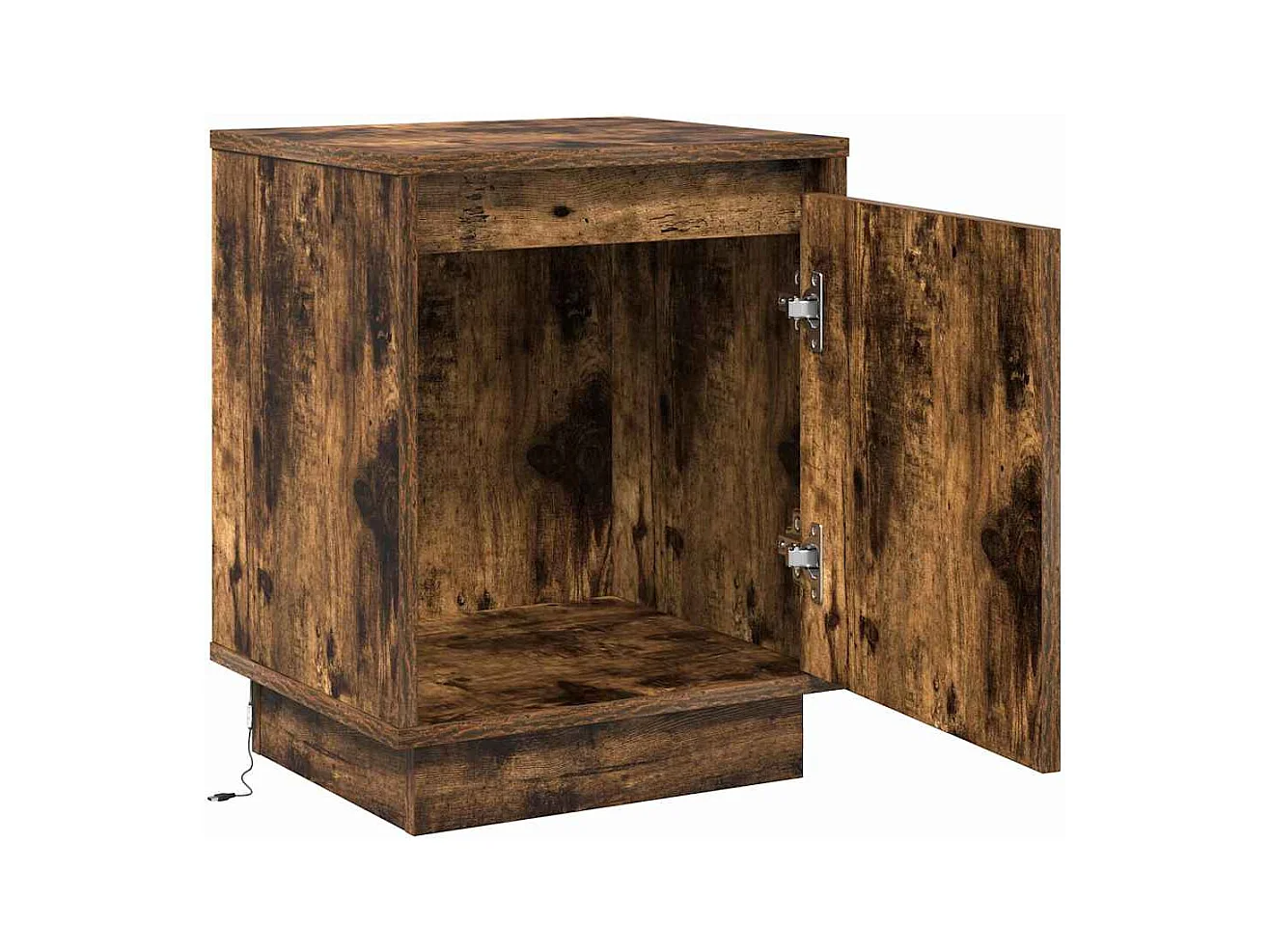 Nachtkastje met 2 stuks Gerookt eiken 39 x 34,5 x 50 cm