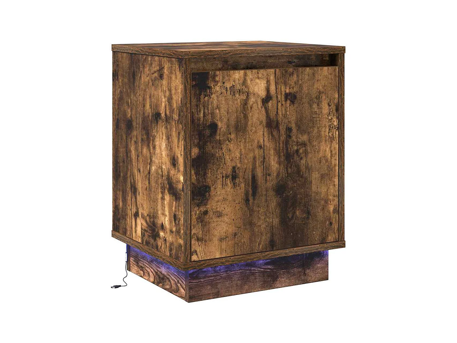 Nachtkastje met 2 stuks Gerookt eiken 39 x 34,5 x 50 cm