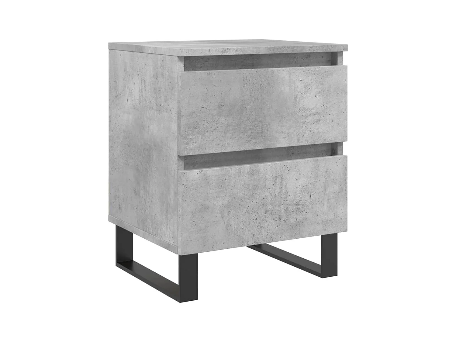 Mesita de noche de madera de ingeniería gris hormigón 40x35x50 cm