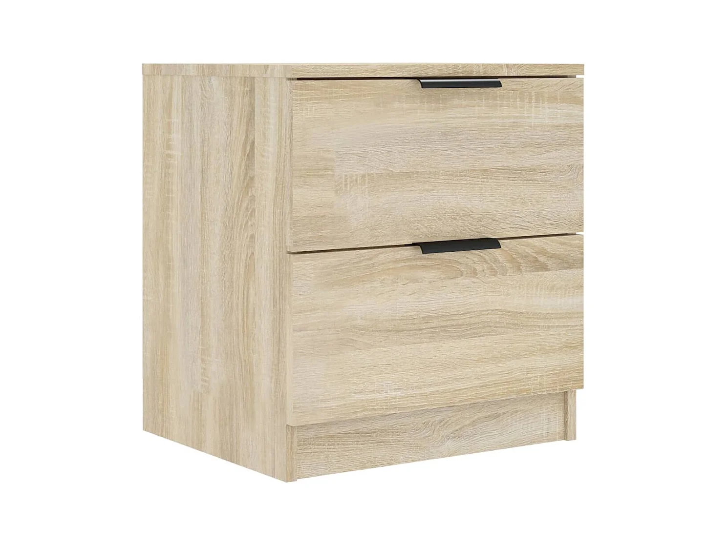 Juego de mesita de noche de 2 piezas de madera de ingeniería de roble Sonoma