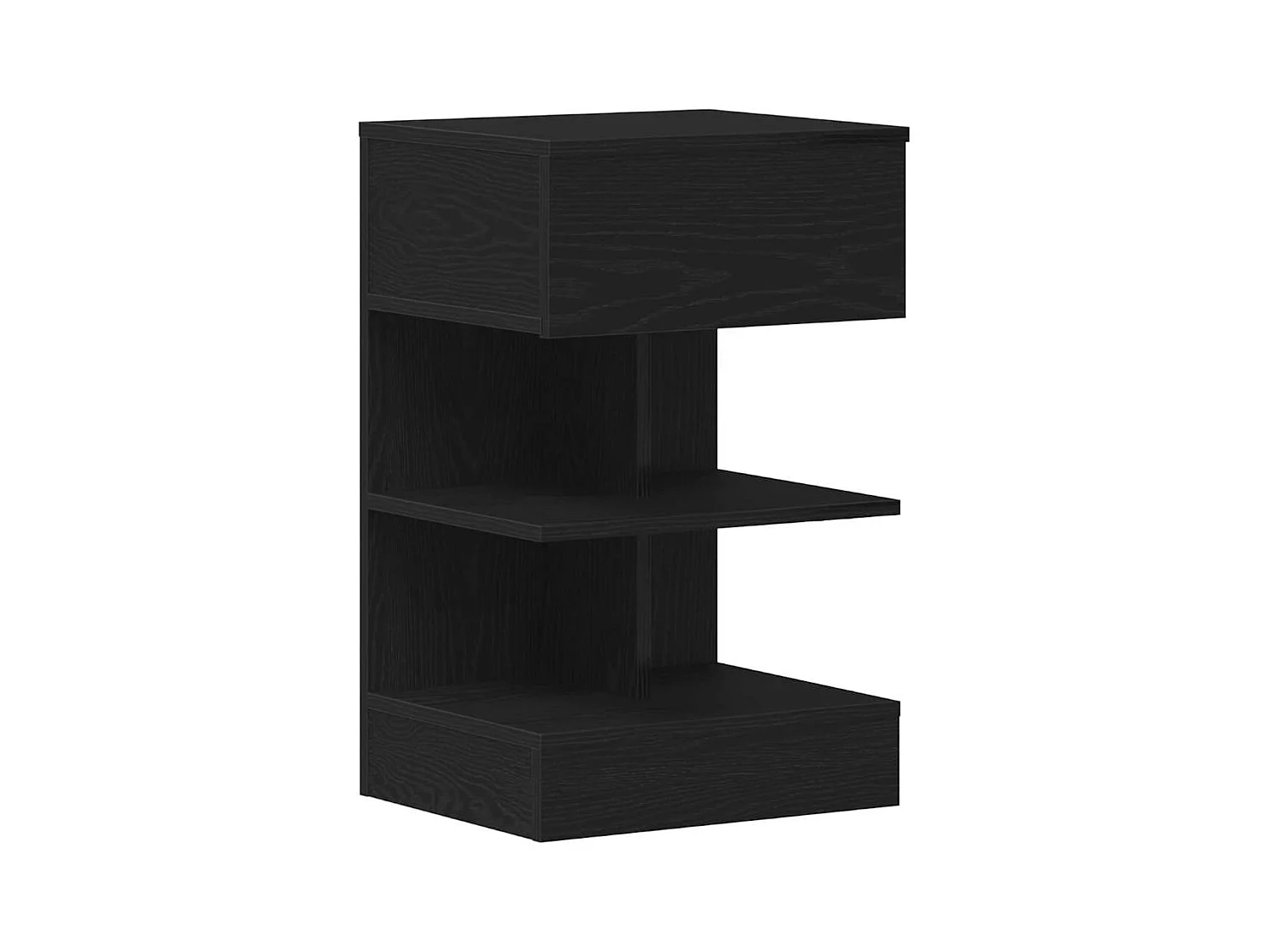 Comodino con cassetto 2 pz Rovere nero 40 x 35 x 65 cm