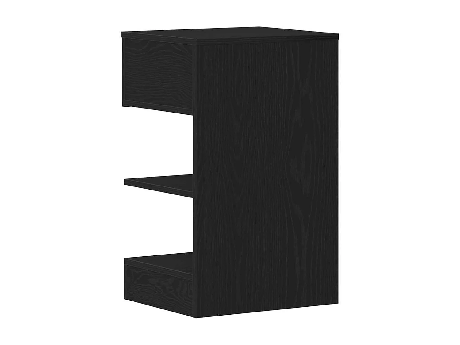 Comodino con cassetto 2 pz Rovere nero 40 x 35 x 65 cm