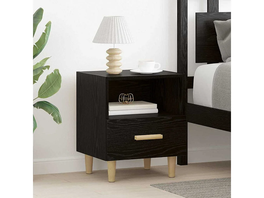 Cabinet de chevet 2 pcs Chêne noir 40 x 35 x 47.5 cm