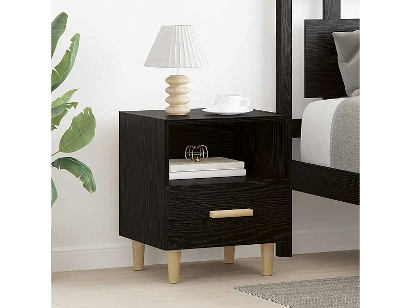 Cabinet de chevet 2 pcs Chêne noir 40 x 35 x 47.5 cm
