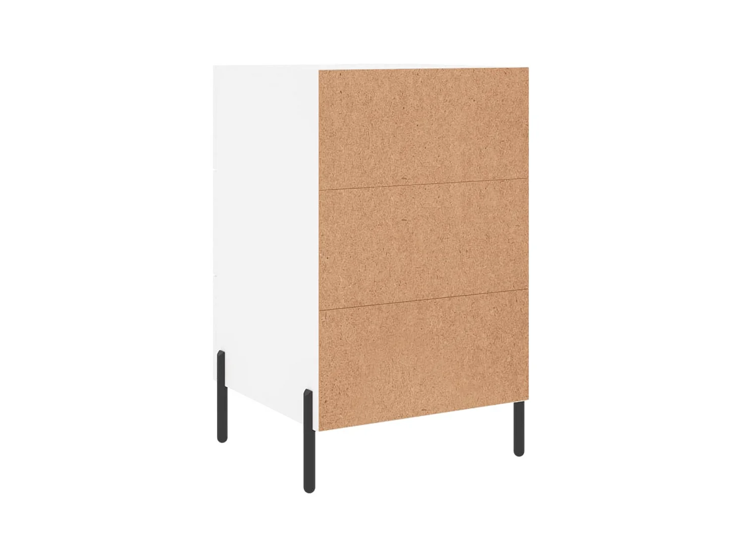 Wit nachtkastje 40x40x66 cm bewerkt hout