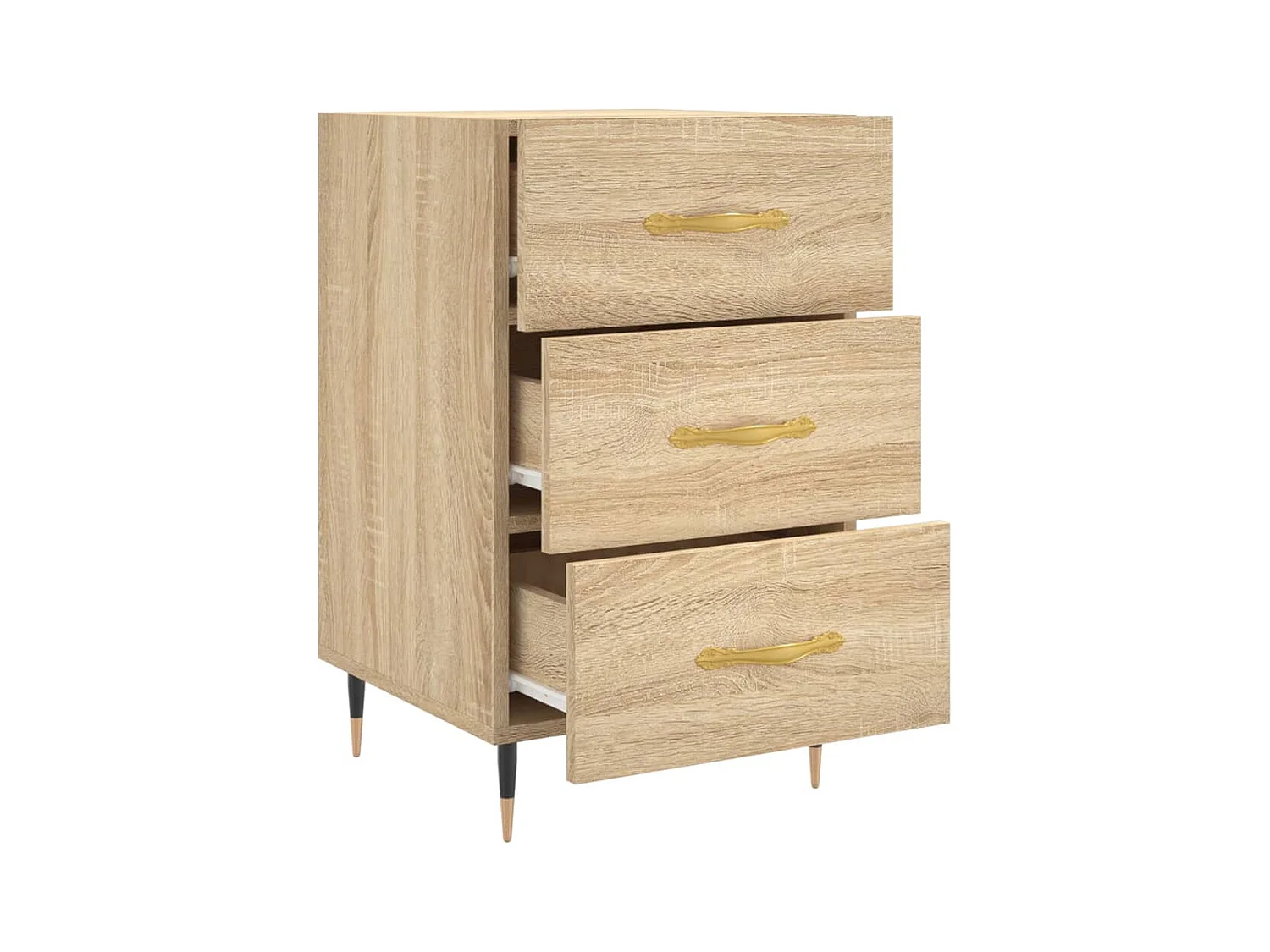 Comodino in rovere Sonoma 40x40x66 cm in legno ingegnerizzato