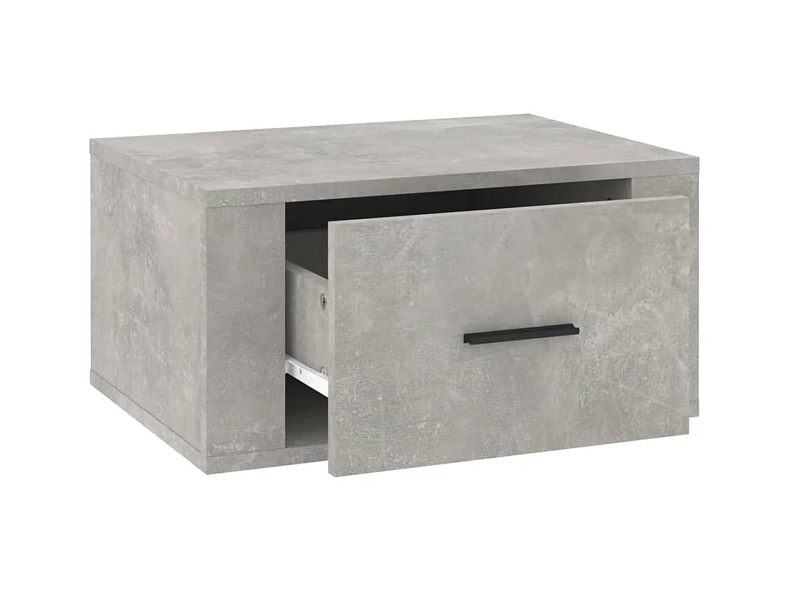 Mesitas de noche de pared 2 uds Gris hormigón 50x36x25 cm
