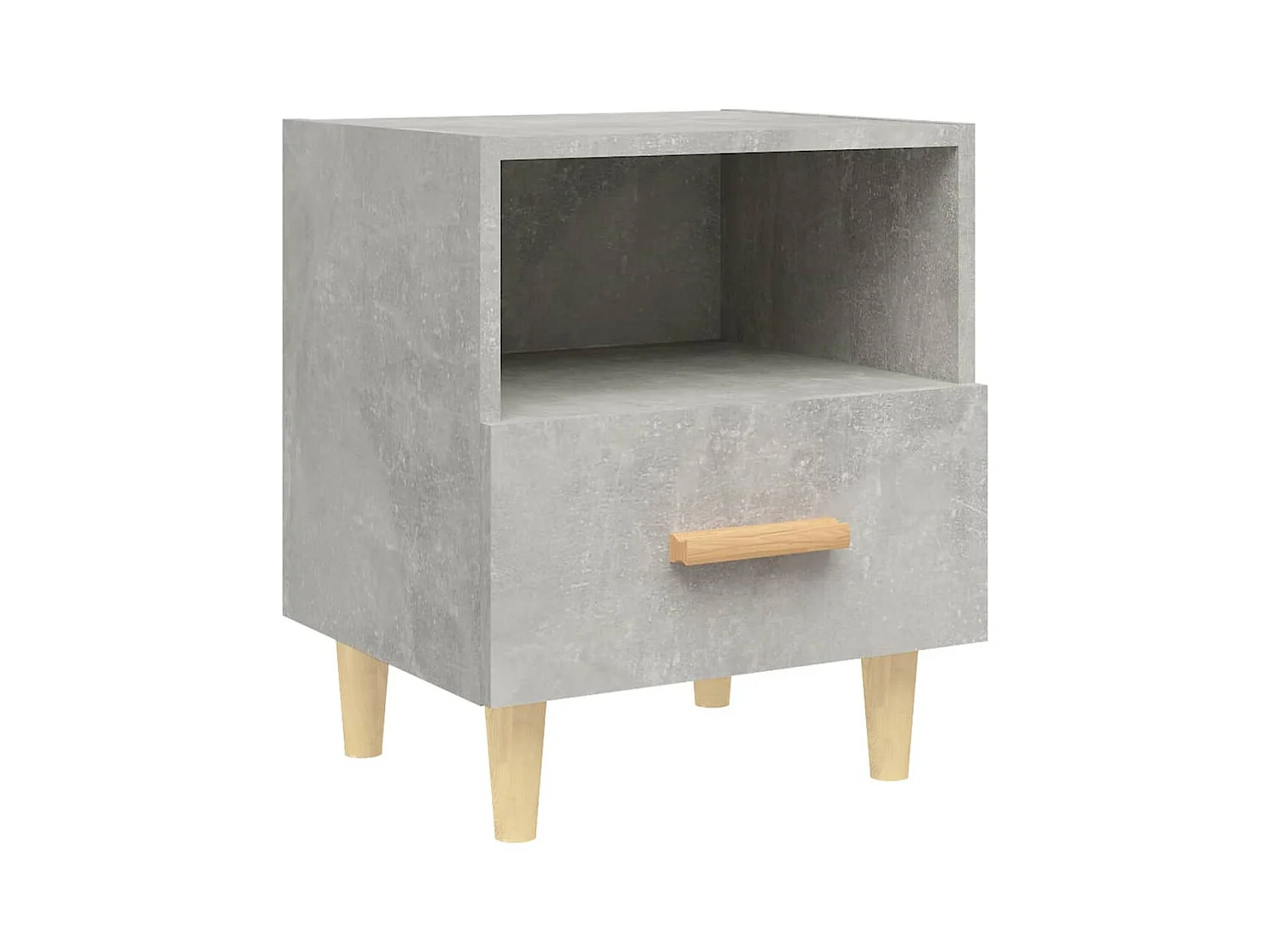Tables de chevet 2 pcs Gris béton 40x35x47 cm
