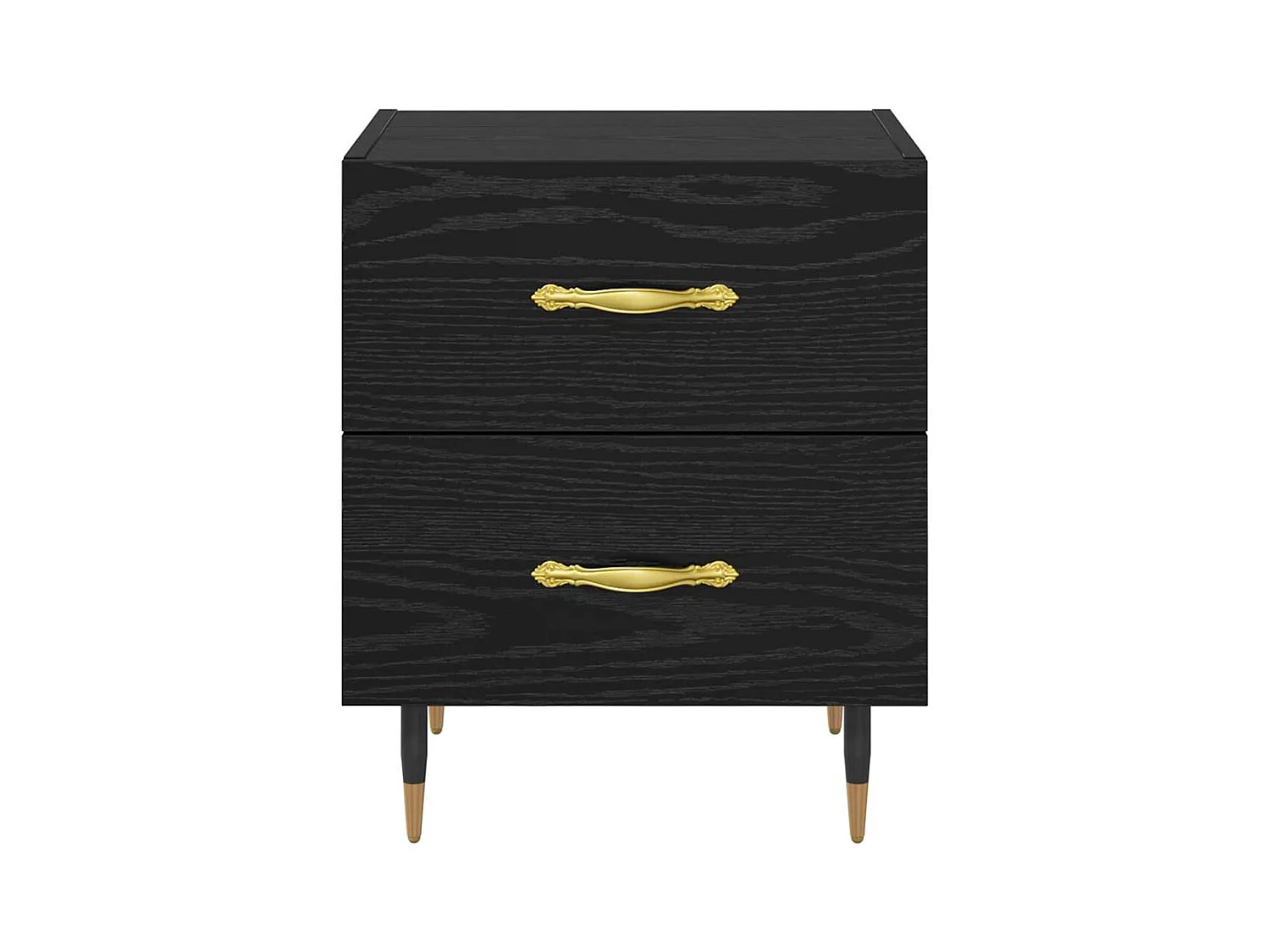 Comodino con cassetto Rovere nero 40 x 35 x 47,5 cm