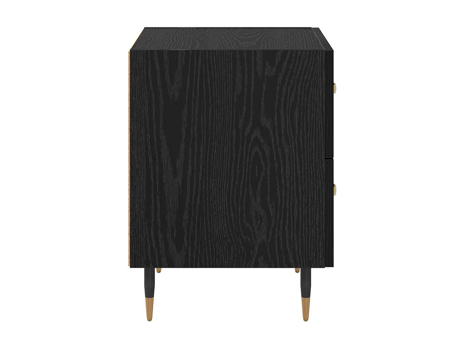 Comodino con cassetto Rovere nero 40 x 35 x 47,5 cm