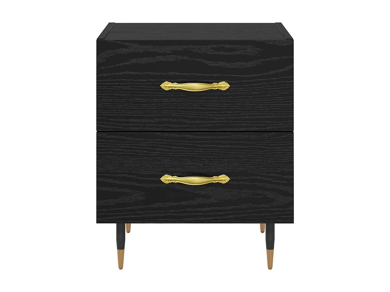 Mesilla de noche con cajón Roble negro 40 x 35 x 47,5 cm