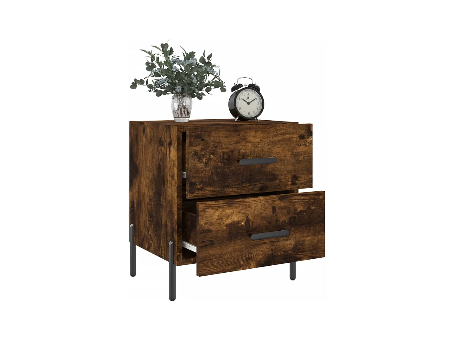 Tables de chevet 2pcs chêne fumé 40x35x47,5cm bois d’ingénierie