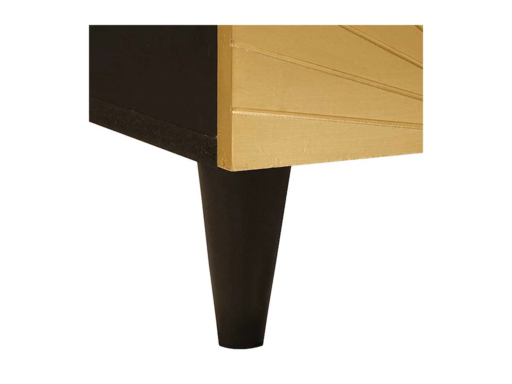 Table de chevet avec tiroir Noir et or 40 x 33.5 x 46 cm