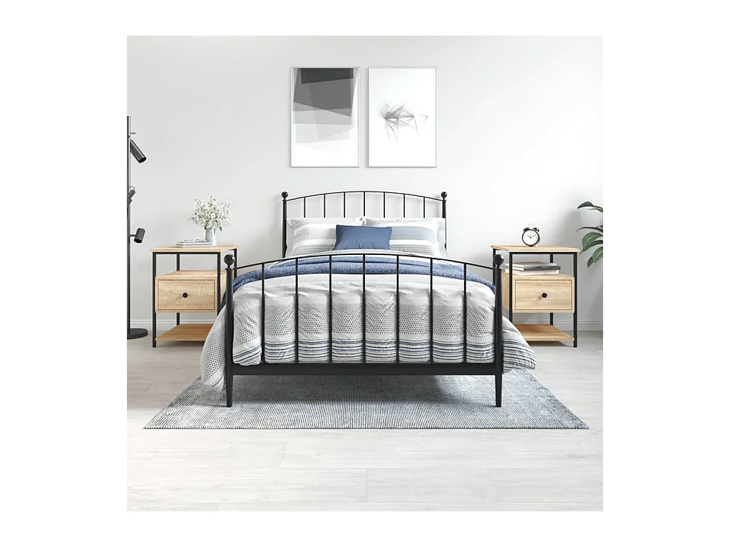 Tables de chevet 2 pcs chêne sonoma 40x42x56 cm bois ingénierie