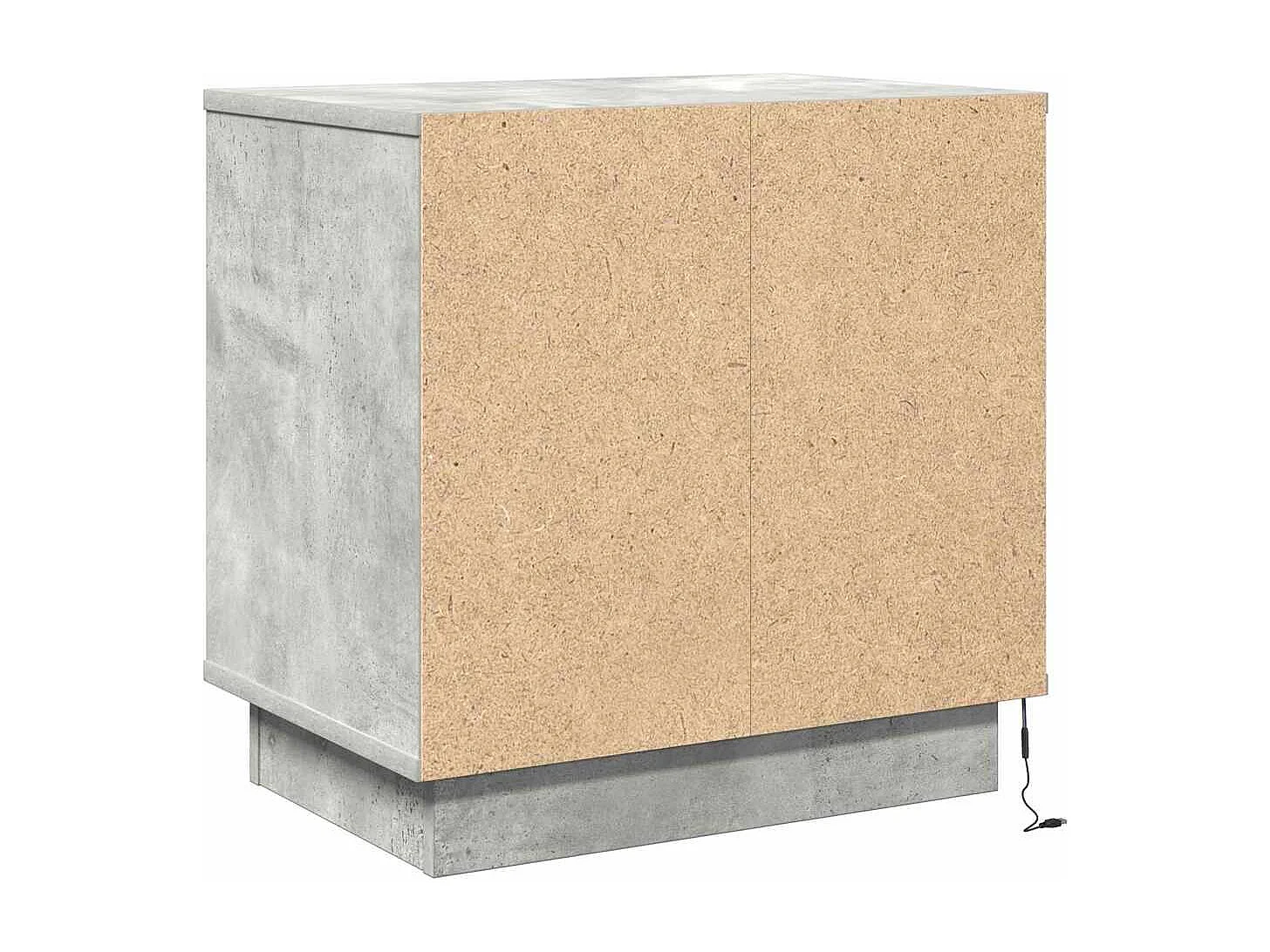 Cabinet de chevet avec 2 pcs Gris béton 50 x 34.5 x 50 cm.
