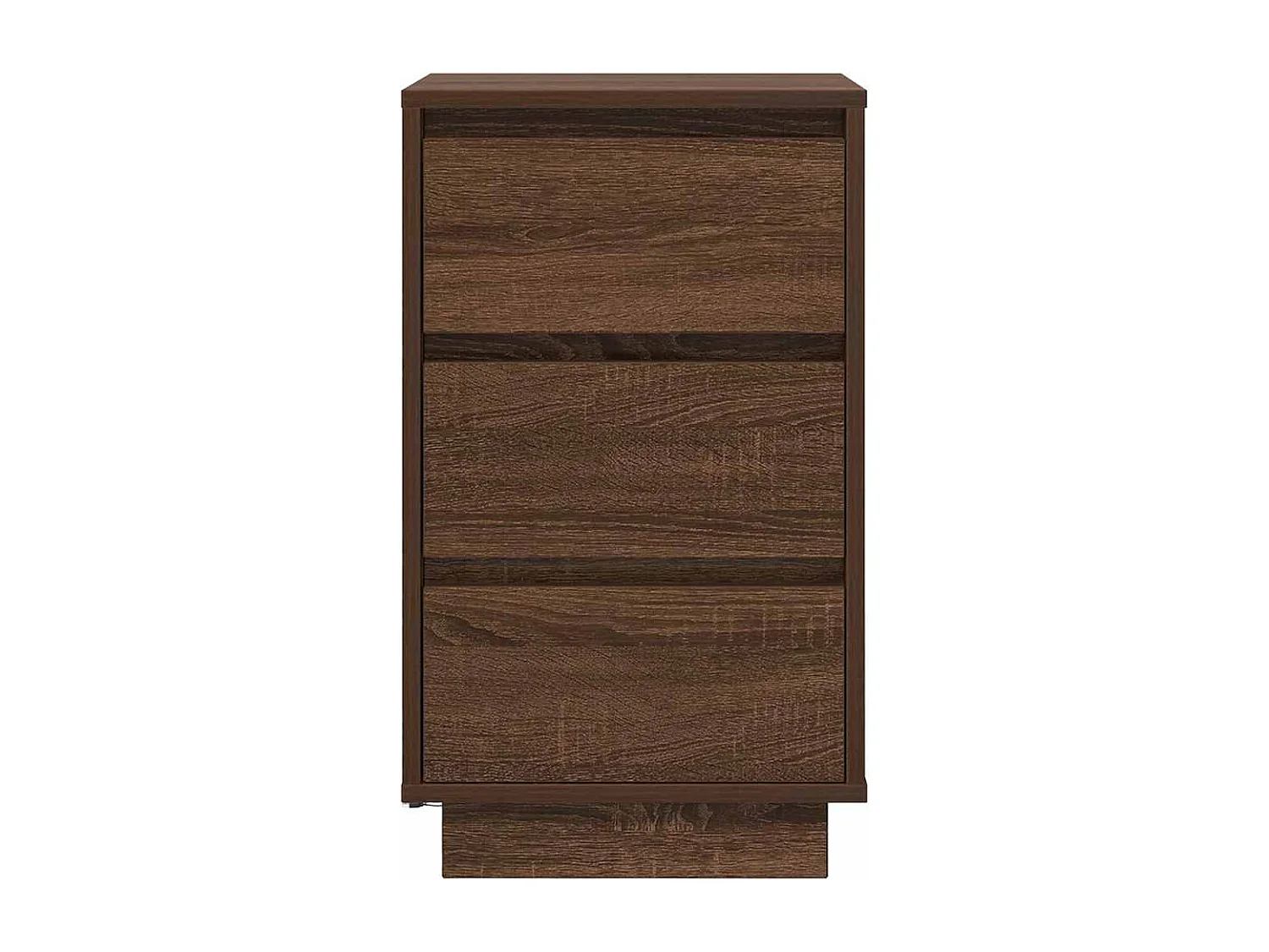 Table de chevet avec lumières LED chêne marron 38x34x65 cm