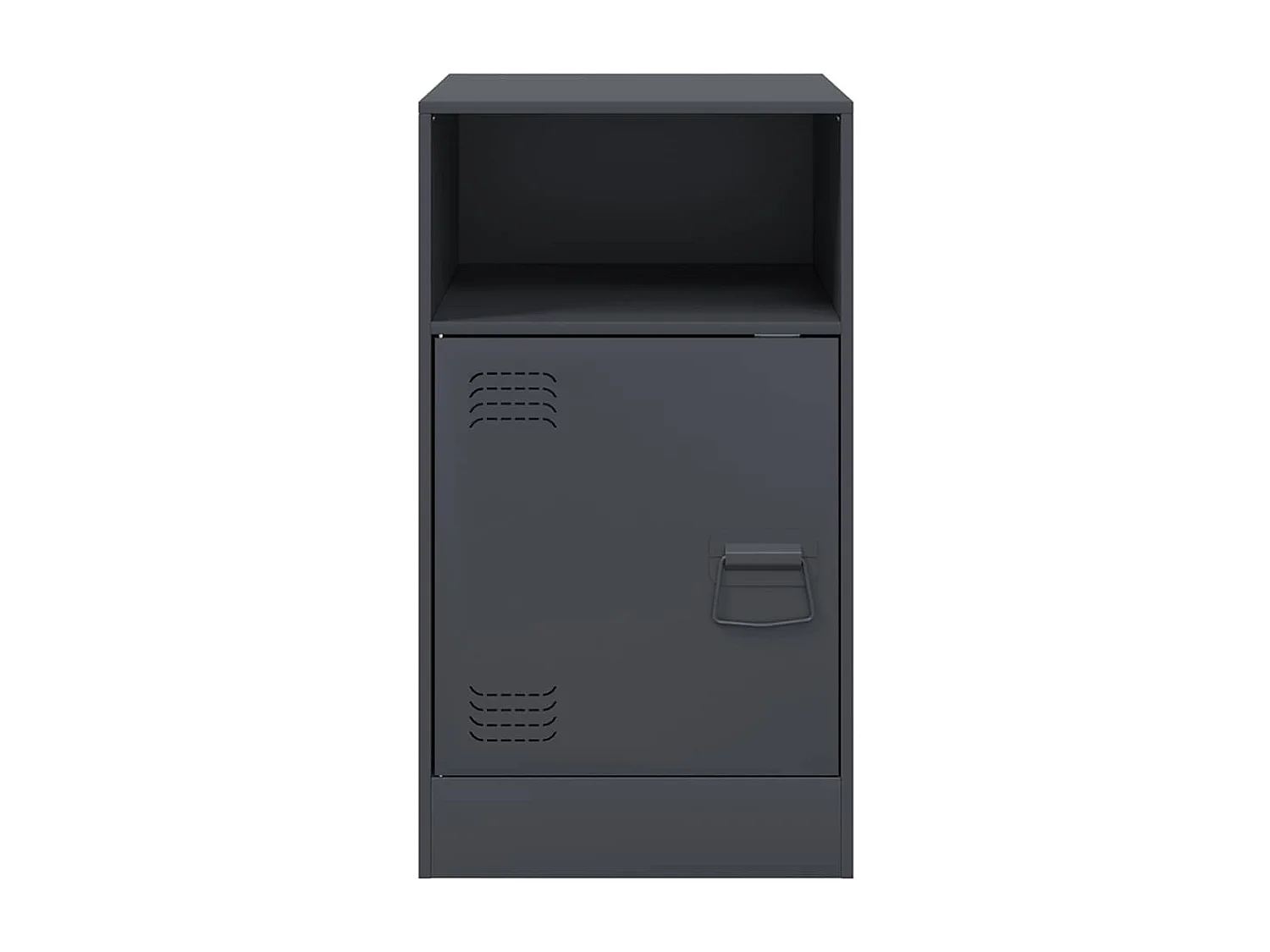 Comodino antracite 34,5x39x62 cm acciaio