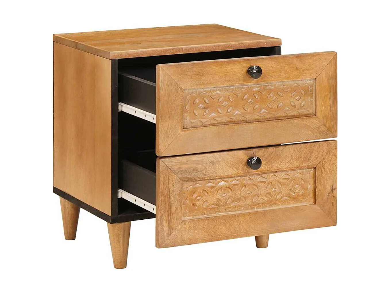 Table de chevet avec tiroir Marron clair 40 x 33 x 46 cm