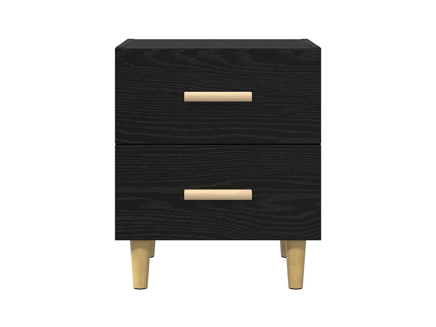 Mobiletto letto in rovere nero 40 x 35 x 47,5 cm in legno ingegnerizzato