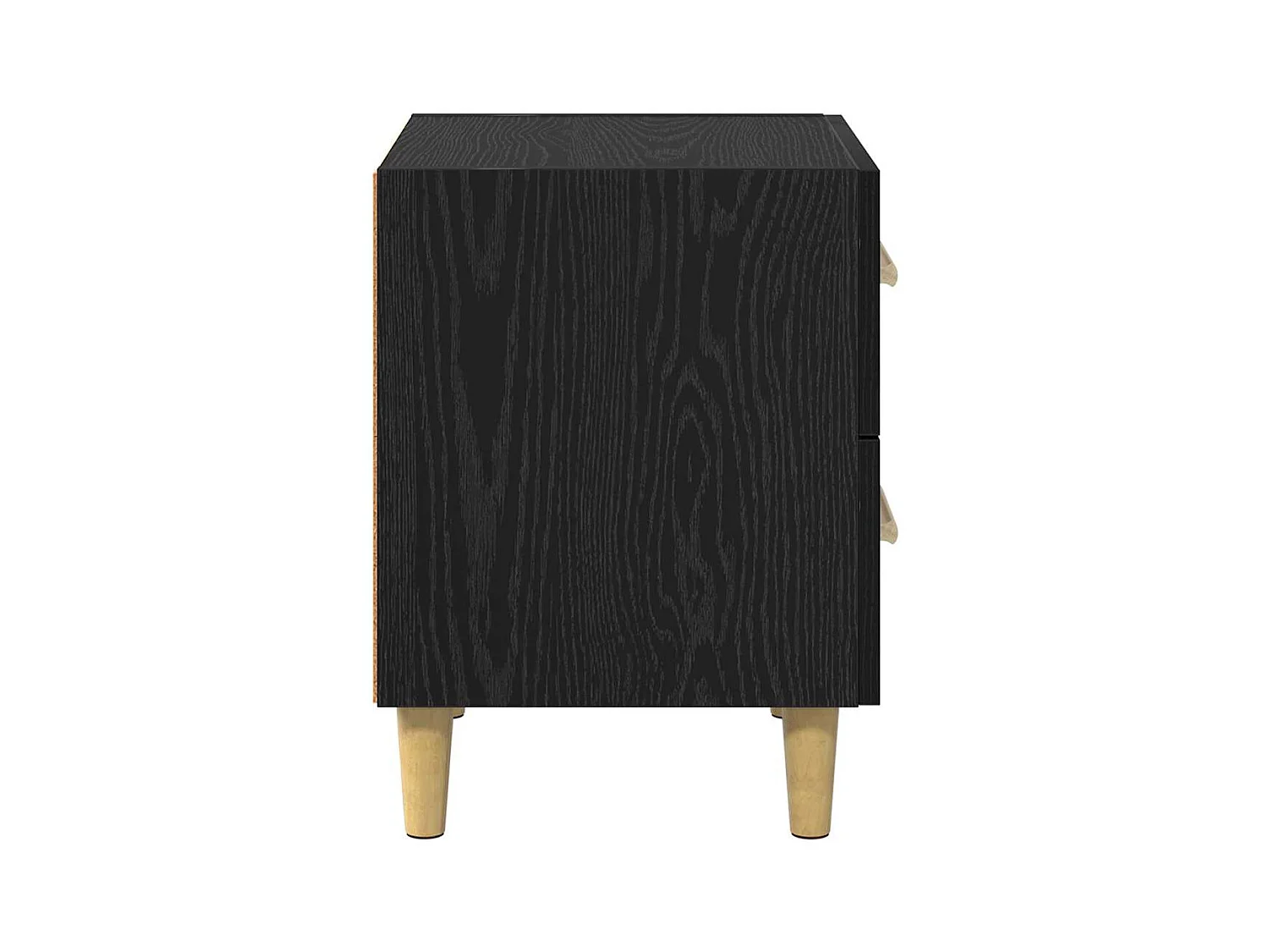 Mobiletto letto in rovere nero 40 x 35 x 47,5 cm in legno ingegnerizzato