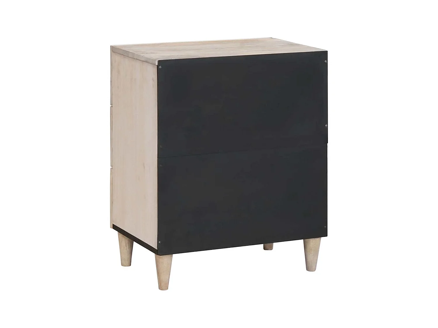 Table de chevet Beige 50 x 33 x 60 cm bois de manguier massif