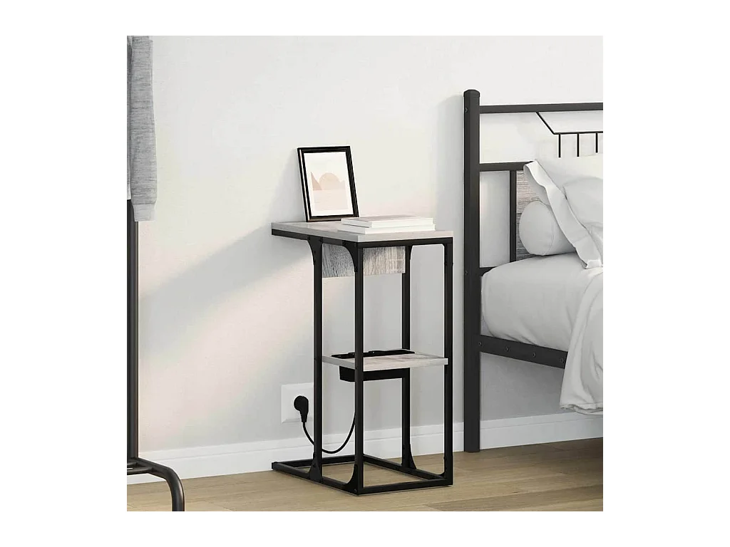 Comodino Sonoma grigio 41,5 x 26 x 60,5 cm