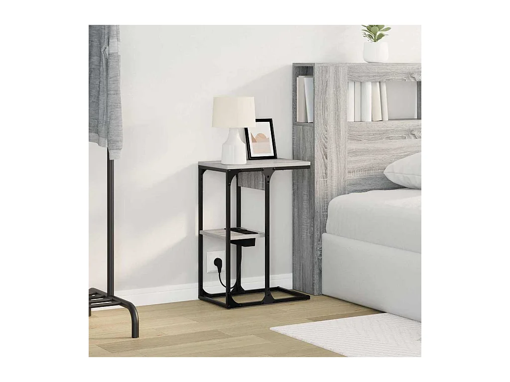 Comodino Sonoma grigio 41,5 x 26 x 60,5 cm