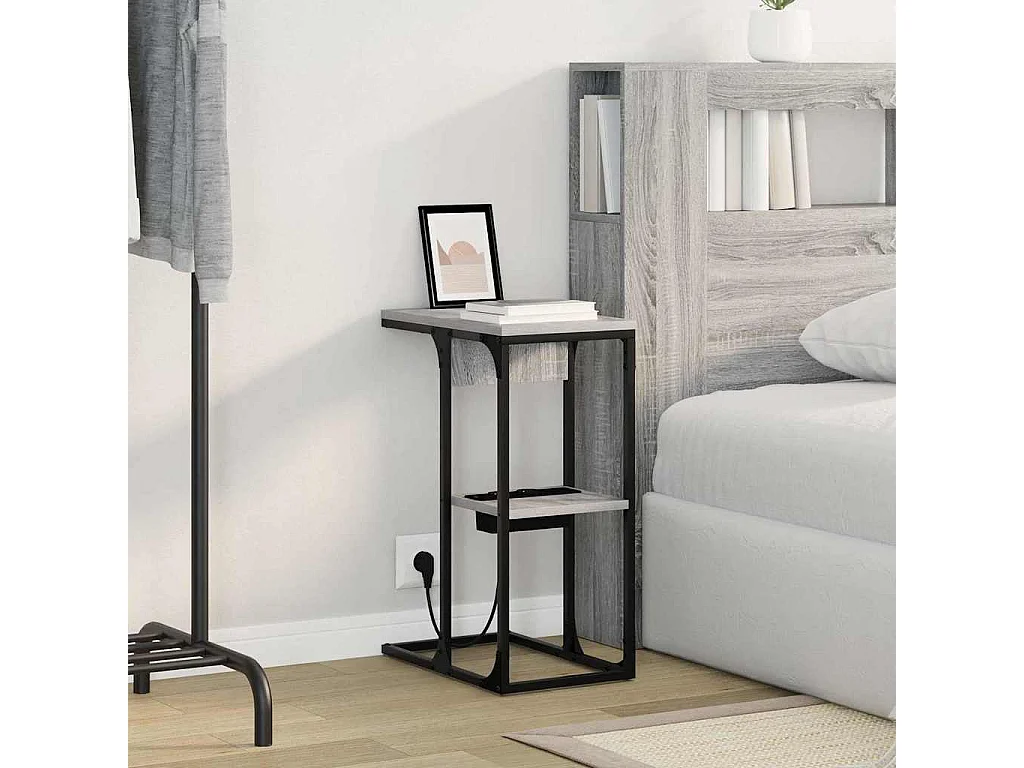 Comodino Sonoma grigio 41,5 x 26 x 60,5 cm