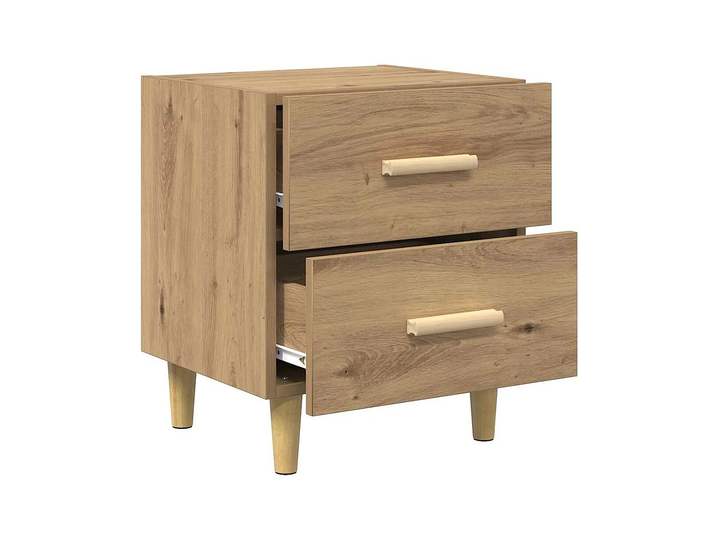 Armoire de lit avec tiroir chêne artisanal 40 x 35 x 47.5 cm