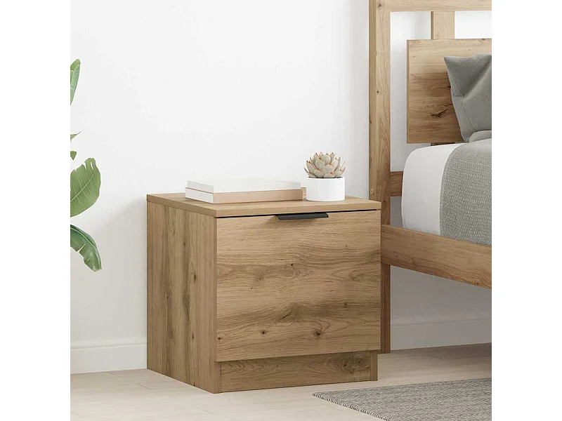 Mobile letto 2 pezzi, rovere lavorato a mano, 40 x 39 x 40 cm