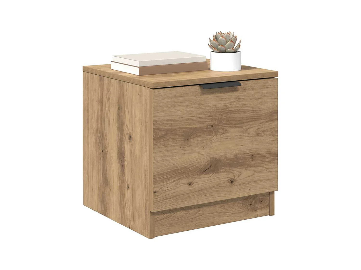 2-delige bedkast, handgemaakt eikenhout, 40 x 39 x 40 cm