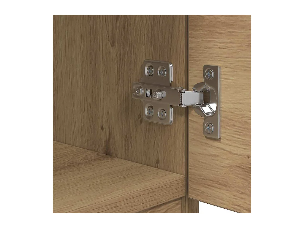 2-delige bedkast, handgemaakt eikenhout, 40 x 39 x 40 cm