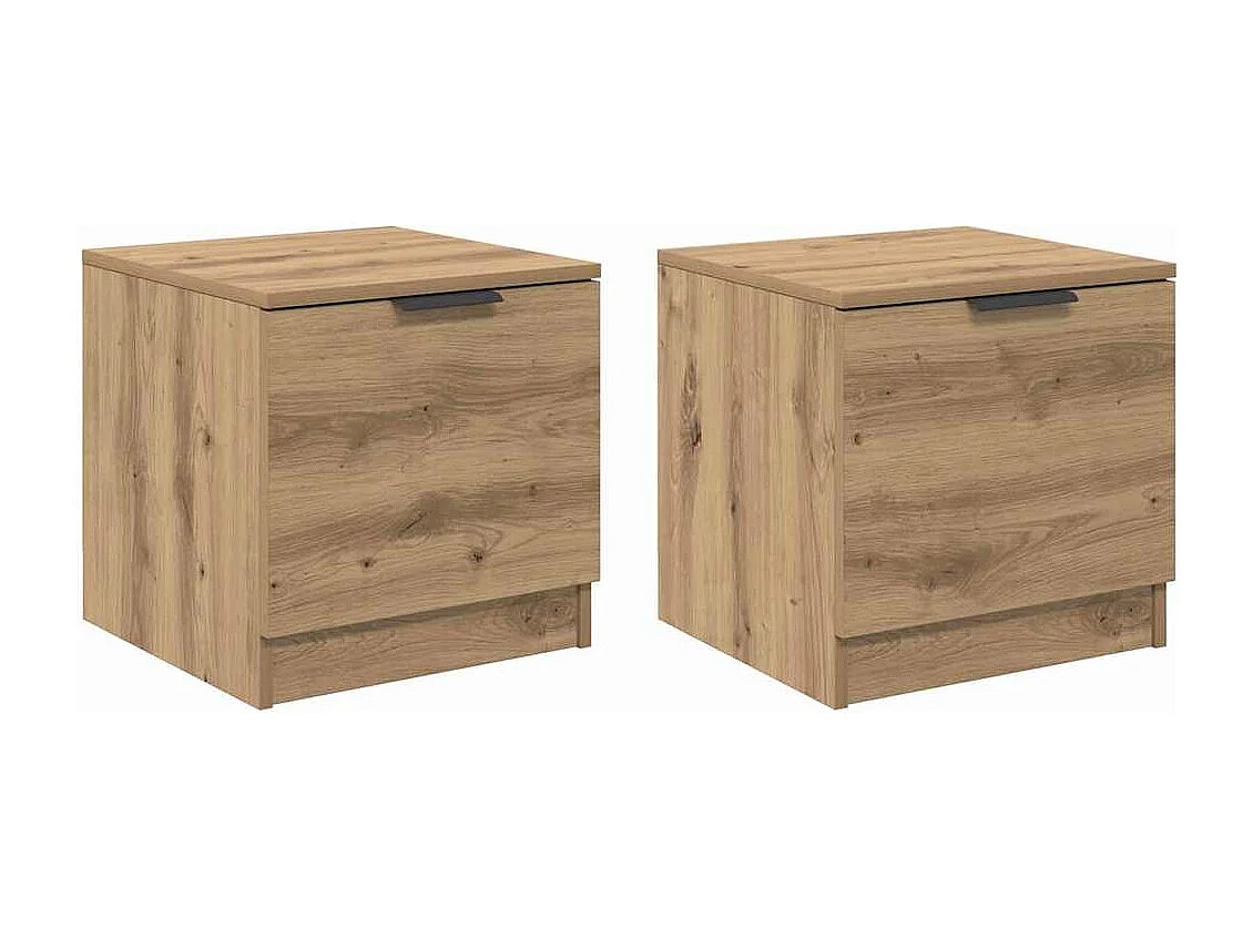 Armoire de lit 2 pcs chêne artisanal 40 x 39 x 40 cm