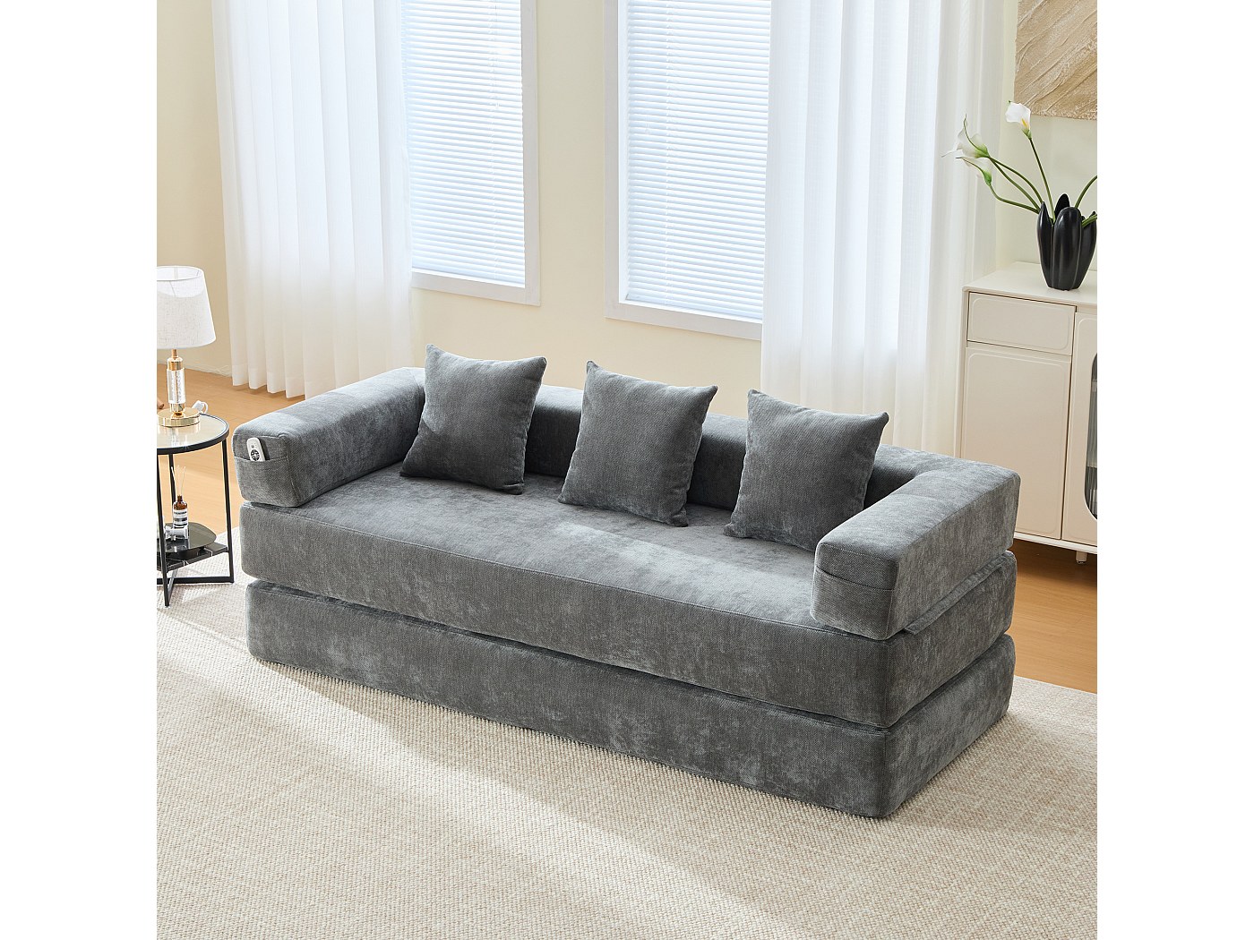 Canapé modulable à volonté - 198 x 79 x 60 cm - convertible - avec ...