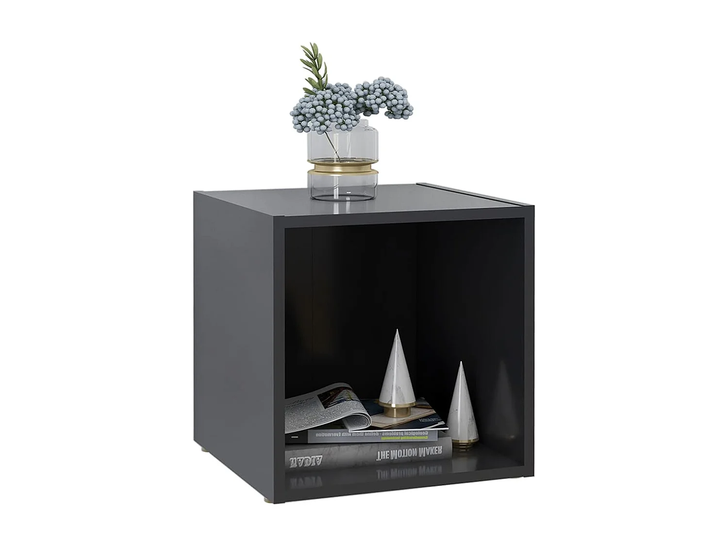 Meubles TV 2 pcs gris 37x35x37 cm bois d’ingénierie