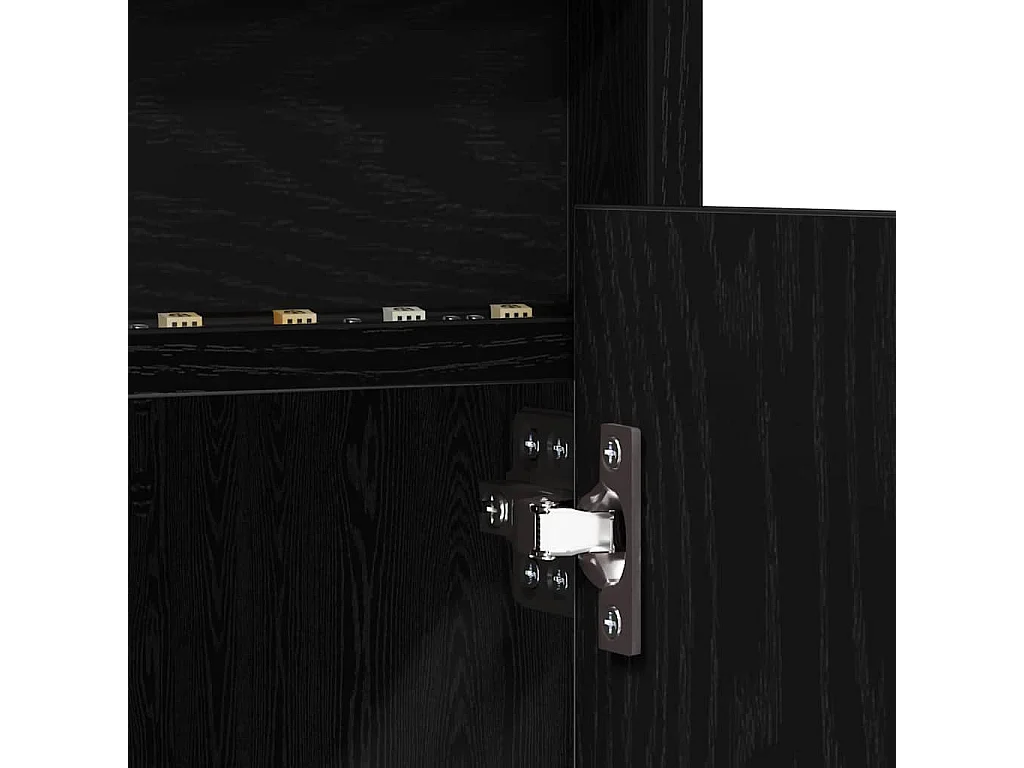 Meuble TV Noir 182 x 34 x 50 cm Bois d'ingénierie