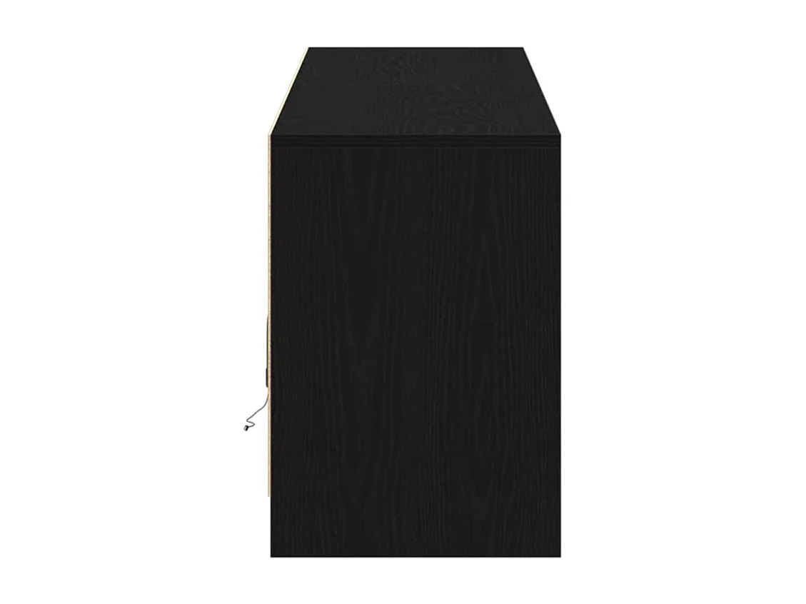 Meuble TV Noir 182 x 34 x 50 cm Bois d'ingénierie