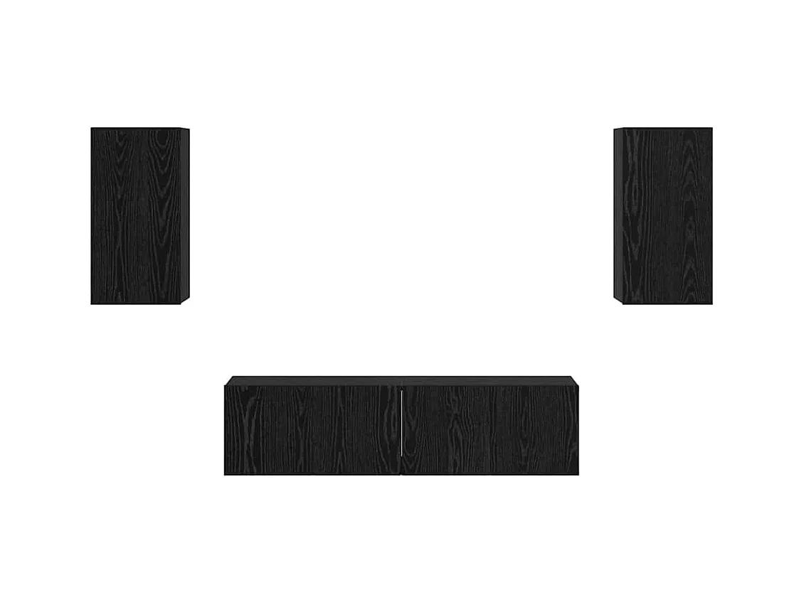 Ensemble meuble TV 4 pcs Chêne noir Moyen 30.5 x 30 x 60 cm