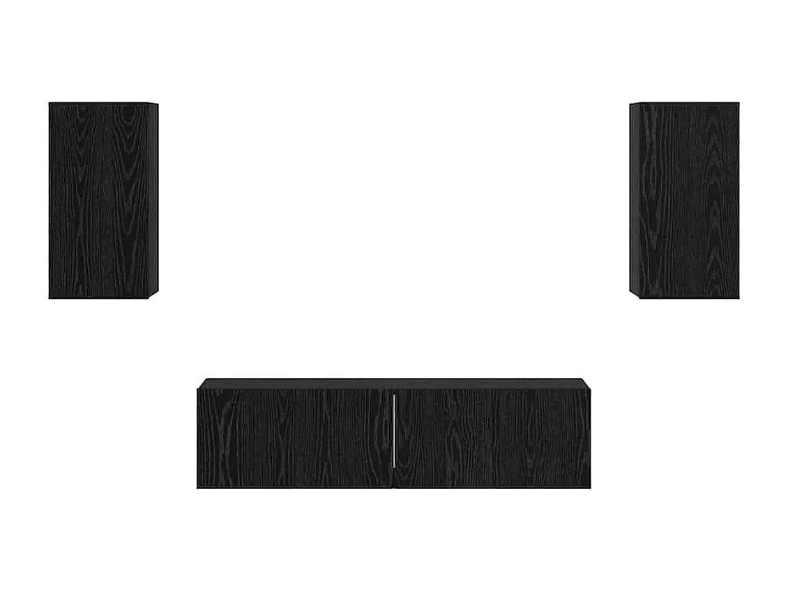 Ensemble meuble TV 4 pcs Chêne noir Moyen 30.5 x 30 x 60 cm