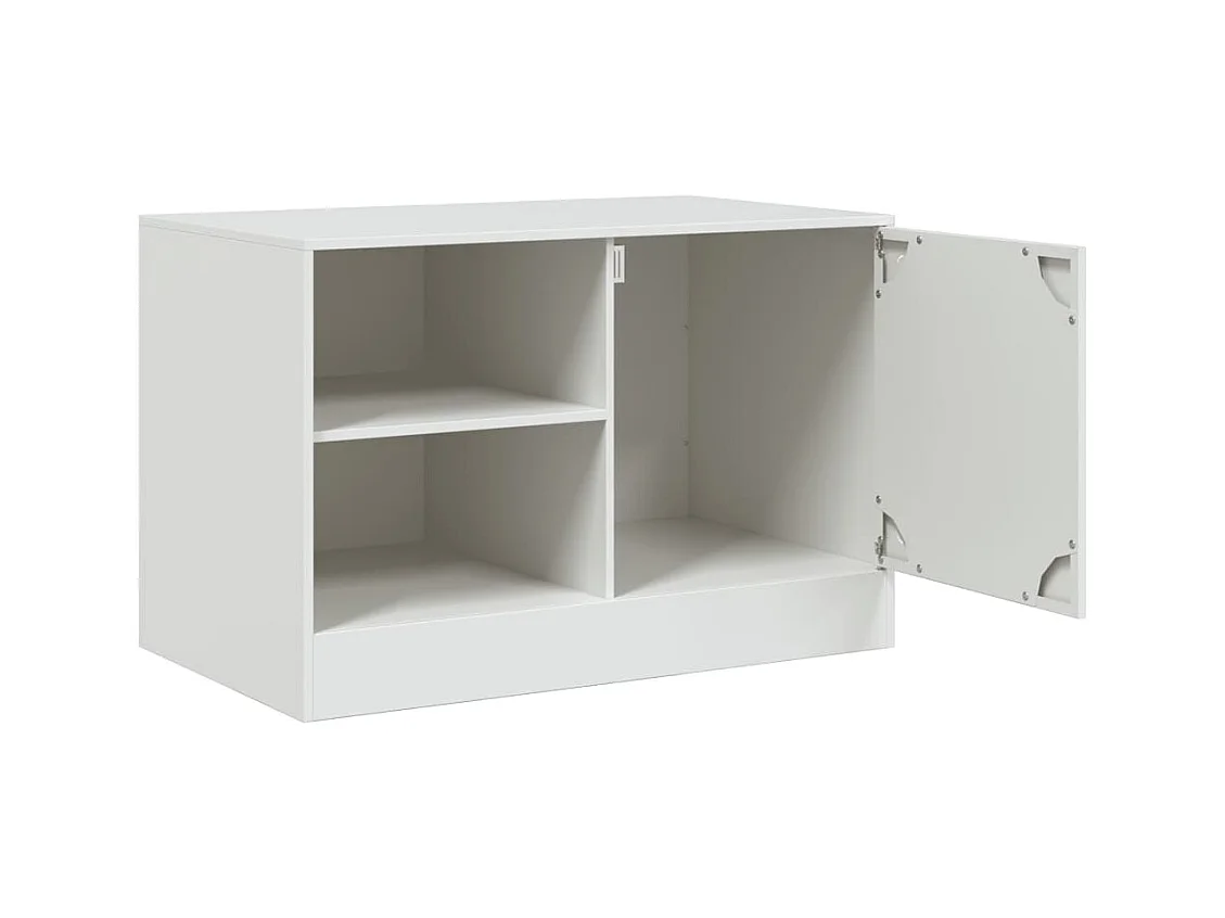 TV-kast 2 stuks wit 67x39x44 cm staal