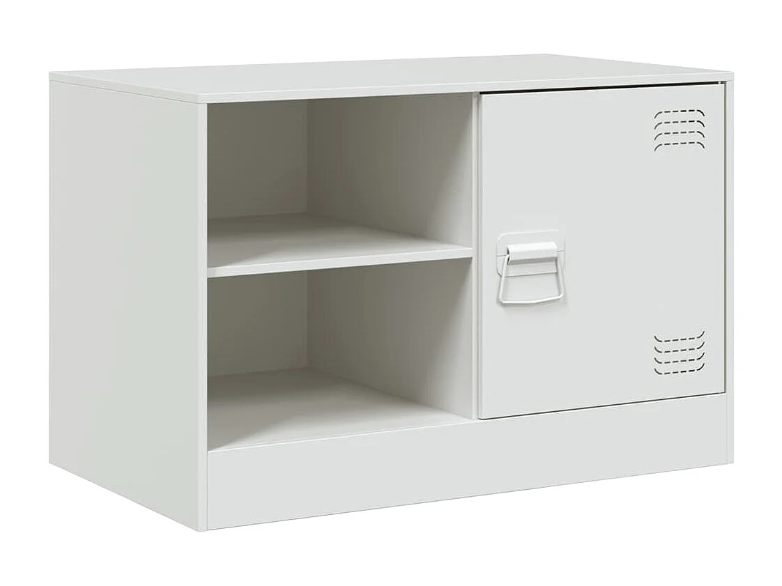 Meubles TV 2 pcs blanc 67x39x44 cm acier